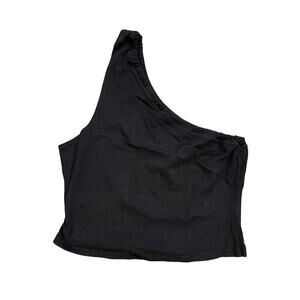 NWT Vintage Souls One Shoulder Crop Top In Black Size Medium